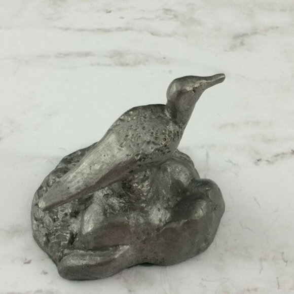 Vintage Seagull Bird Pewter Figurine Miniature Collectible Sea Maritime - Picture 5 of 9